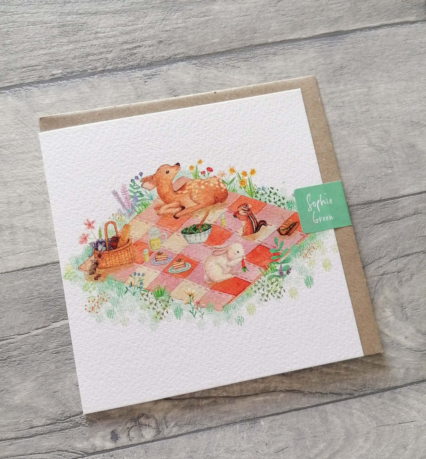 Woodland Picnic - Card and Coaster set