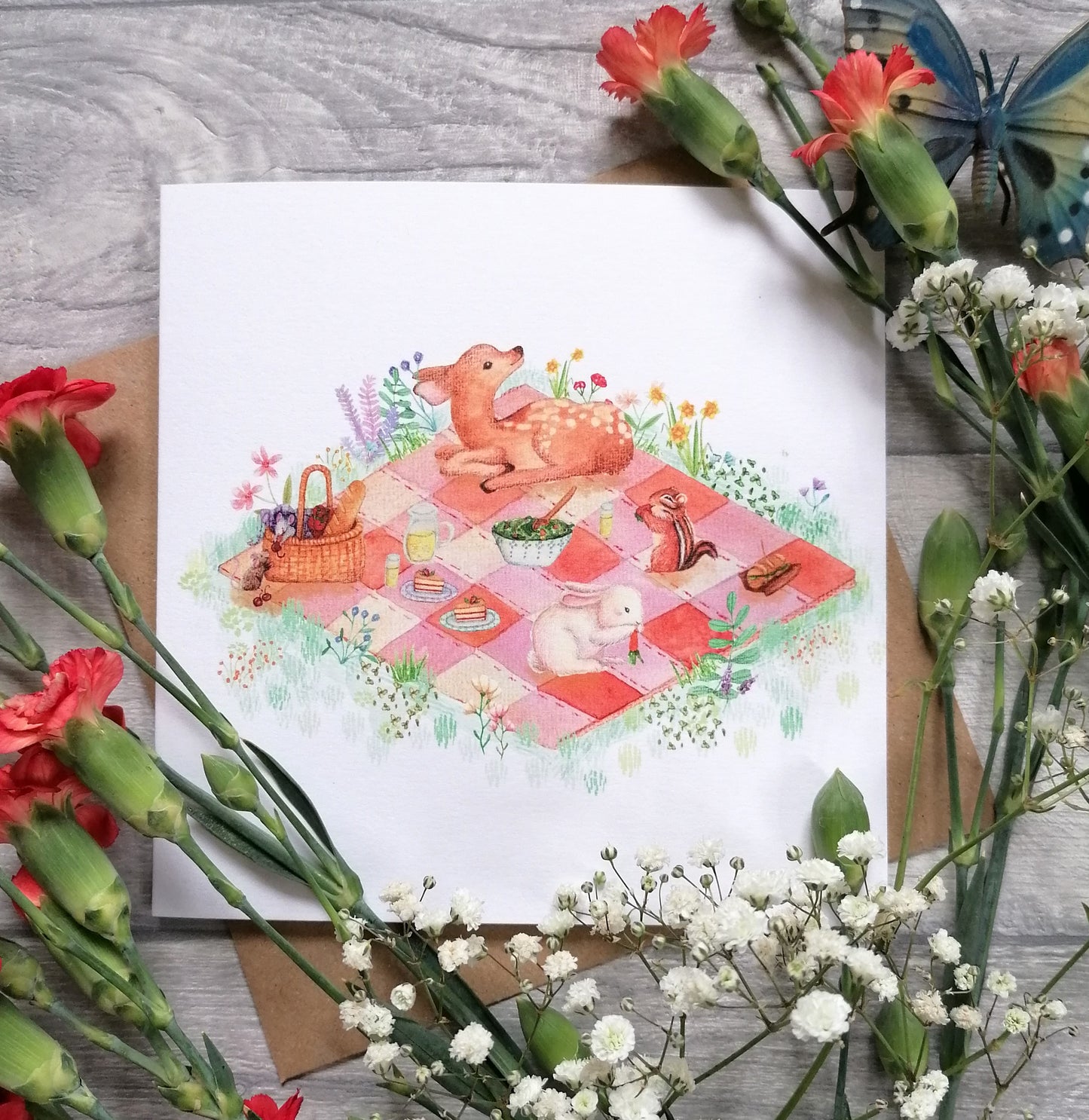 Woodland Picnic - Mug, Coaster and Card Set