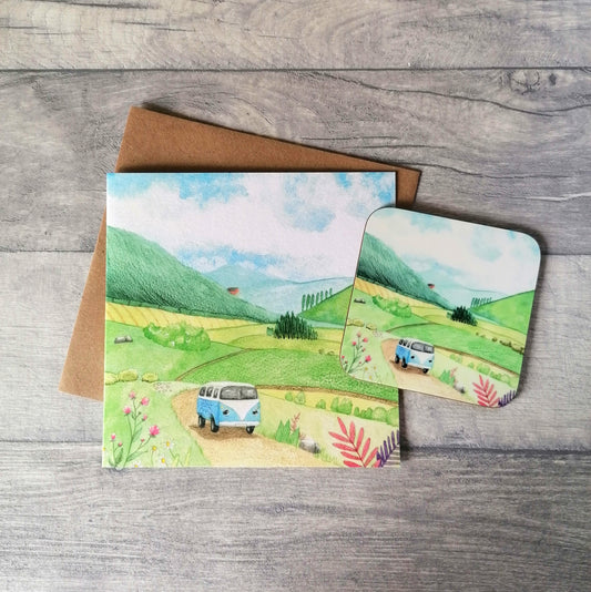 Brecon Beacons Card and Coaster set