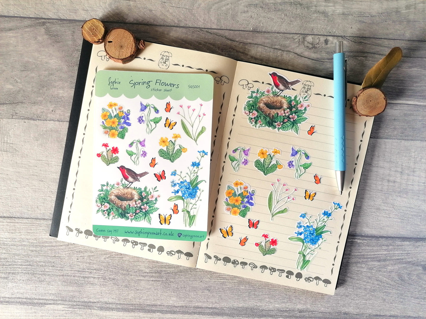 Spring Flowers - Sticker Sheet