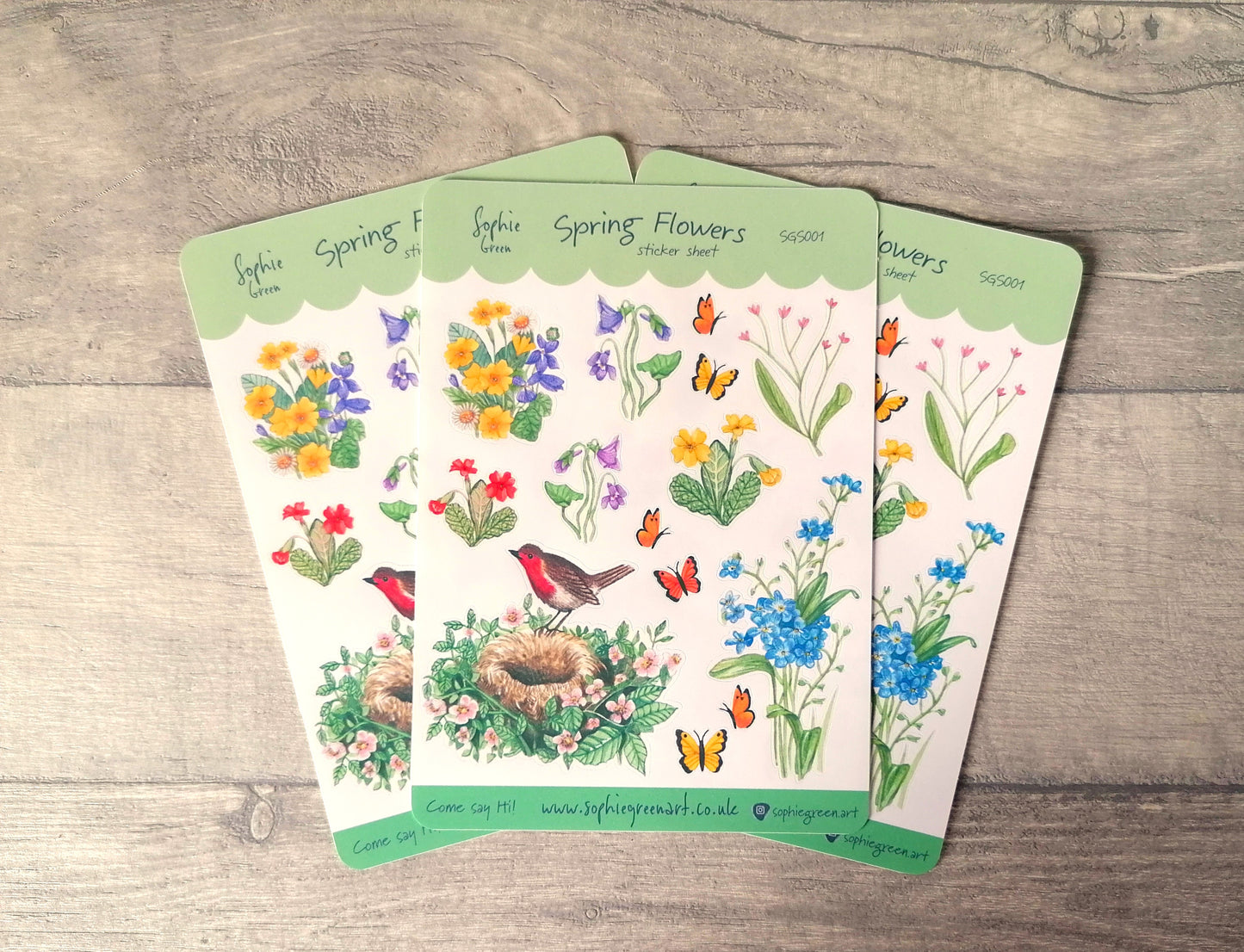 Spring Flowers - Sticker Sheet