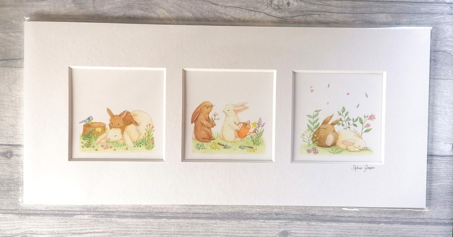 Trio of Bunnies - Print