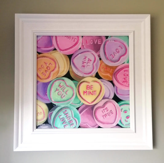 Love Hearts - Original Acrylic  and Resin Artwork