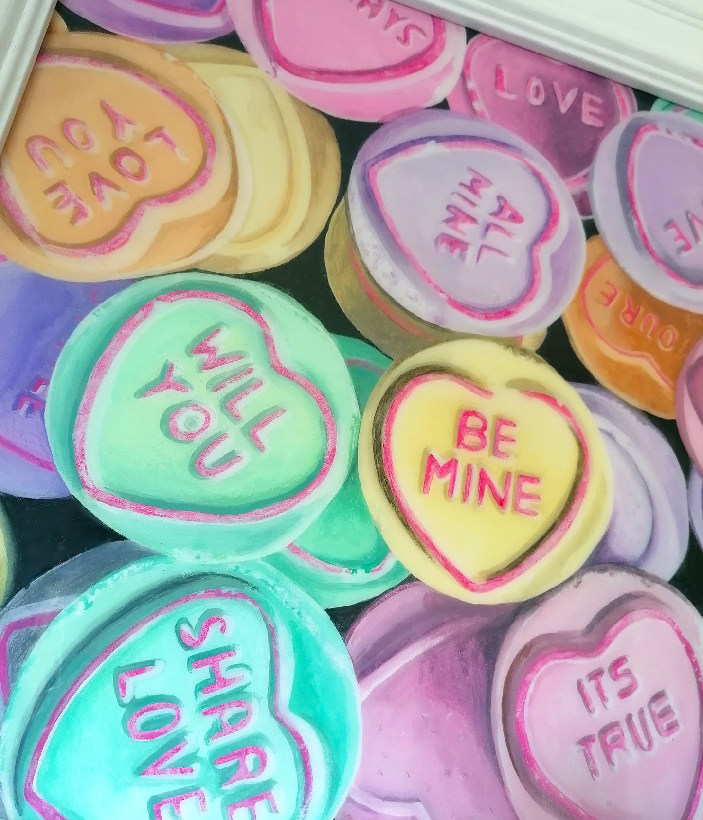 Love Hearts - Original Acrylic and Resin Artwork