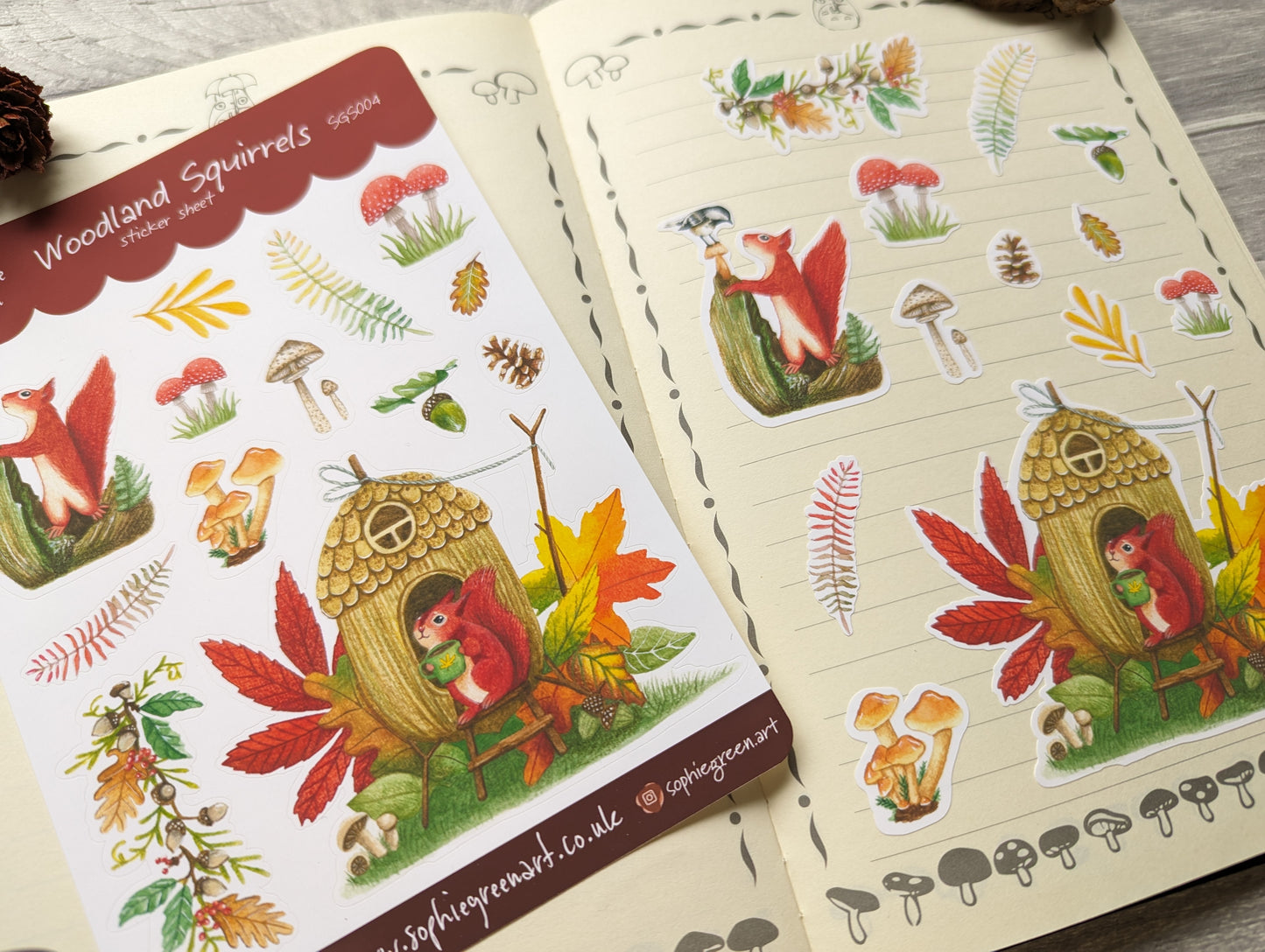 Woodland Squirrels - Sticker Sheet