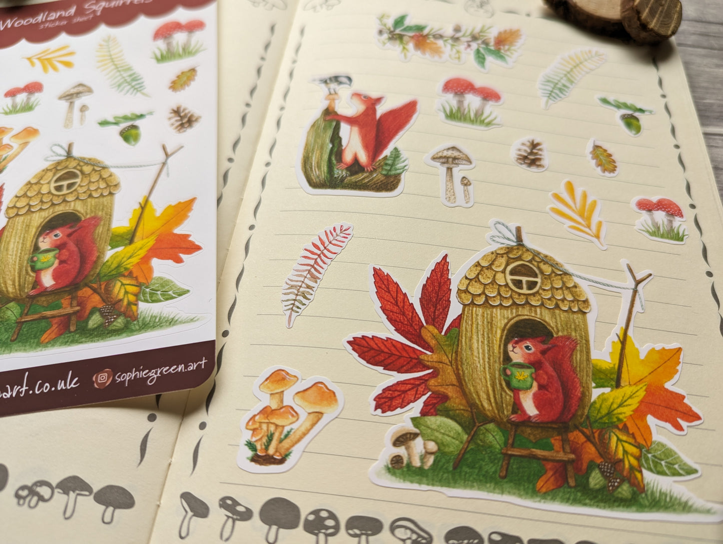 Woodland Squirrels - Sticker Sheet
