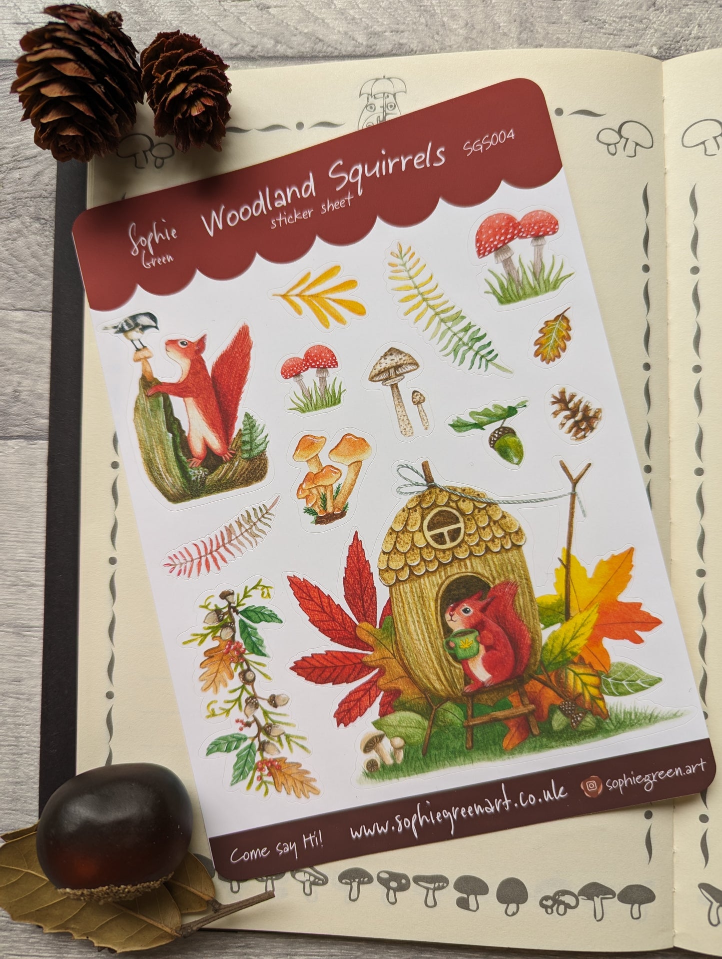 Woodland Squirrels - Sticker Sheet