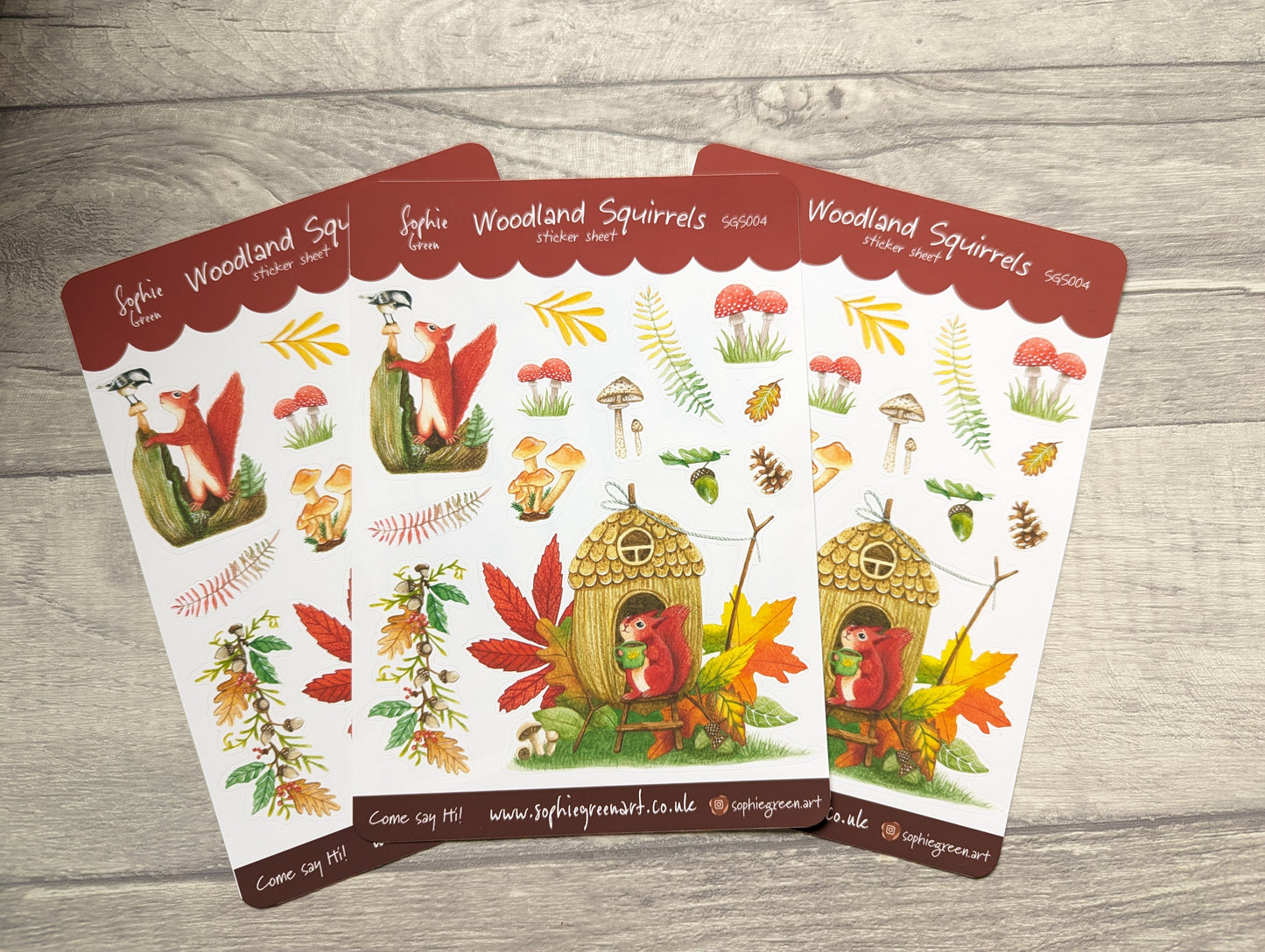 Woodland Squirrels - Sticker Sheet