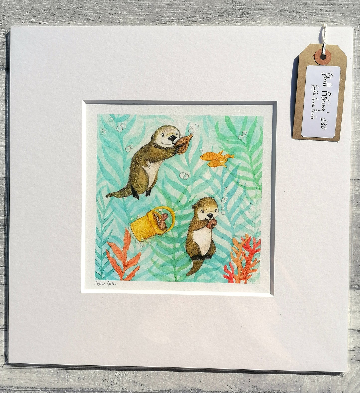 Shell Fishing - Mounted Print