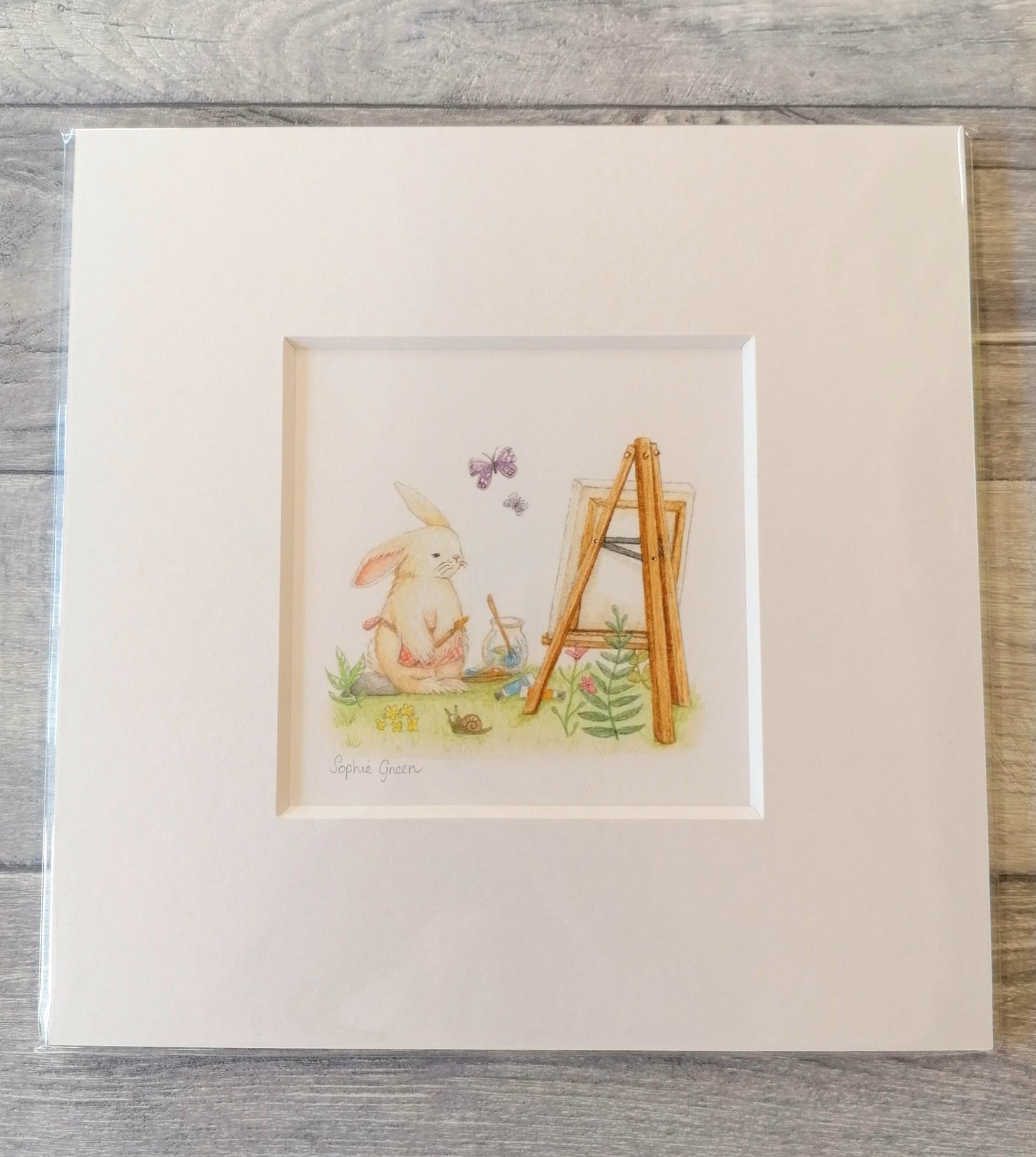 Butterfly Easel - Mounted Print