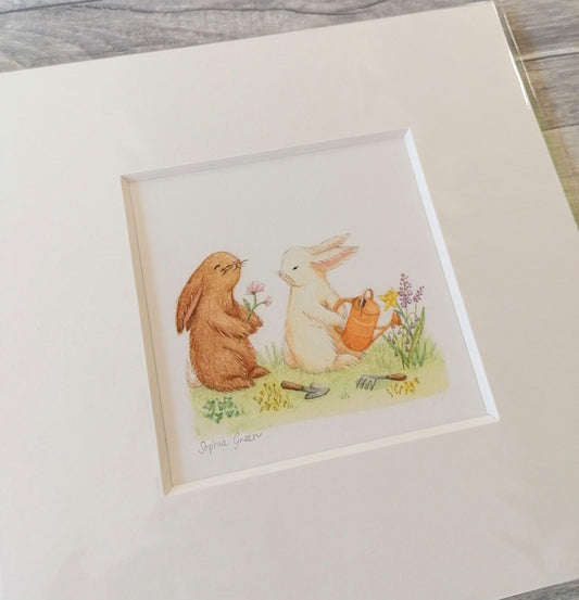 Bunny Love - Mounted Print