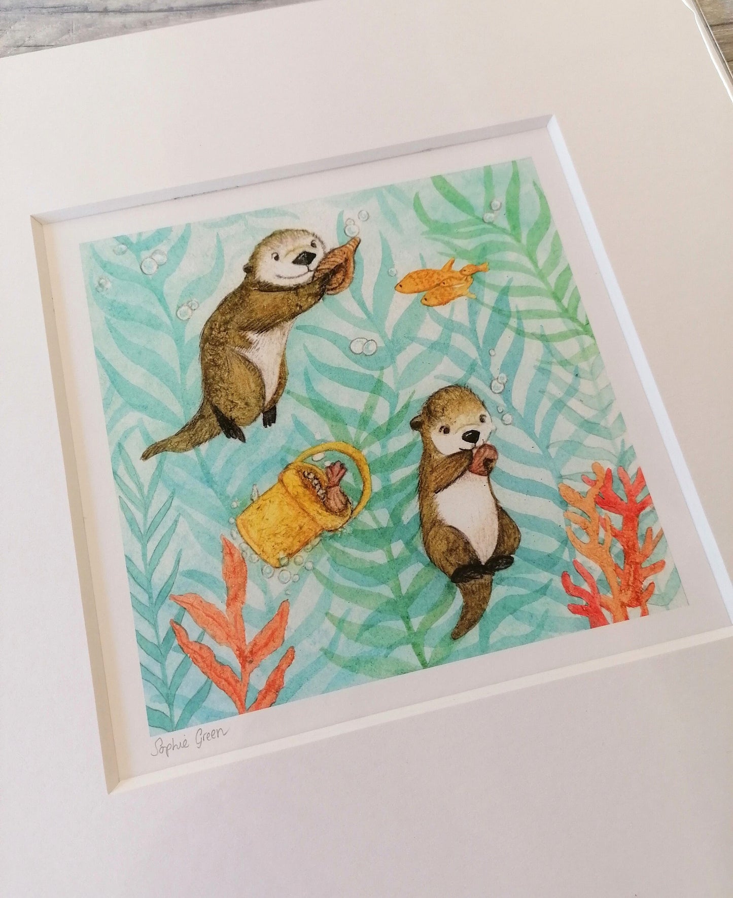 Shell Fishing - Mounted Print