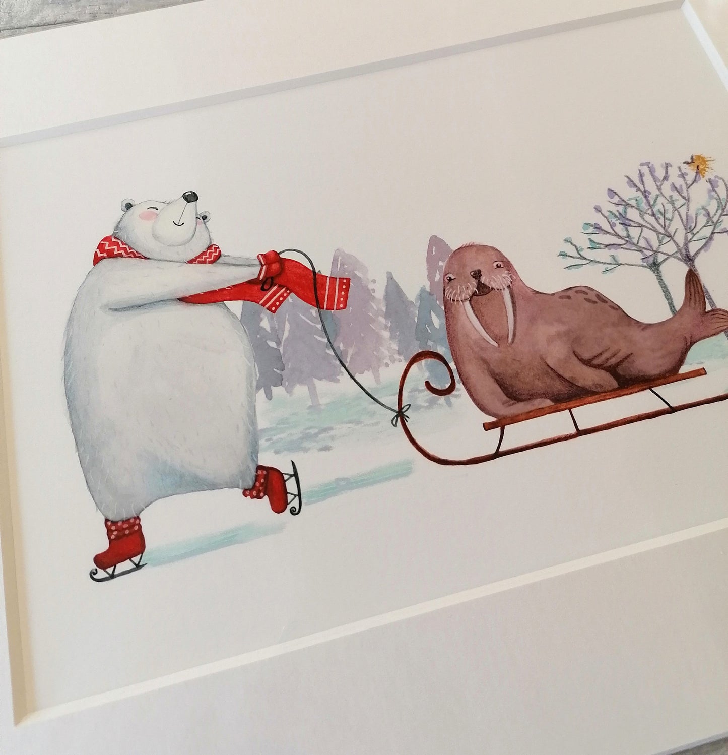 Dancing On Ice - Mounted Print