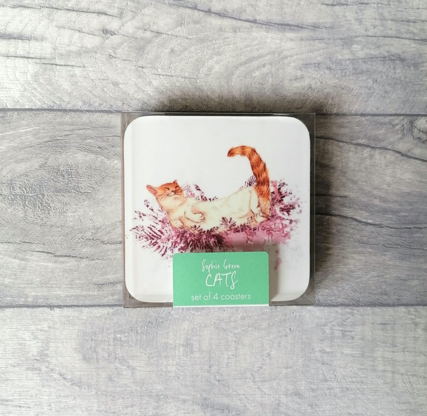Cats - Set of 4- Hardboard Coaster