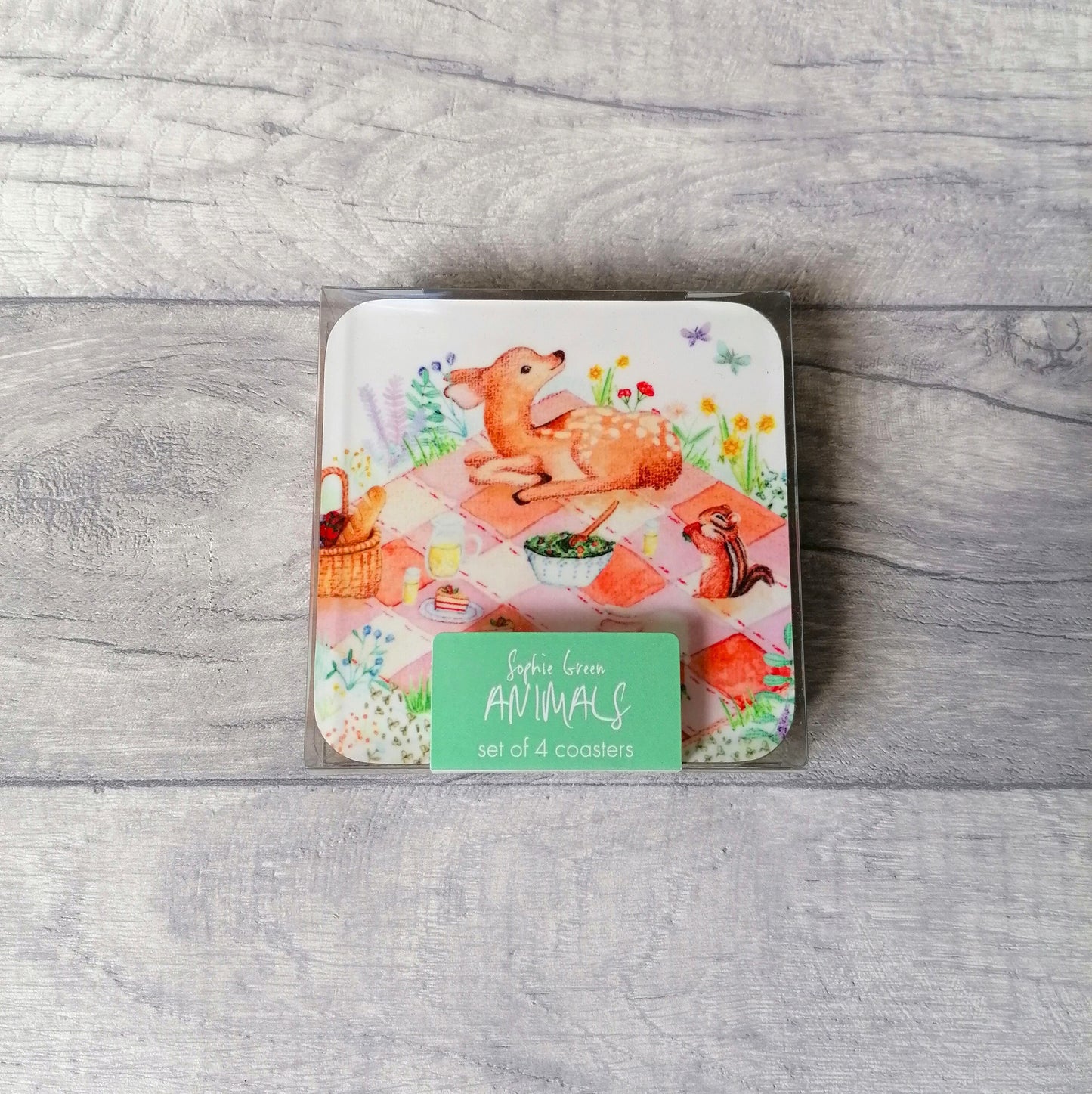 Animals - Set of 4- Hardboard Coasters
