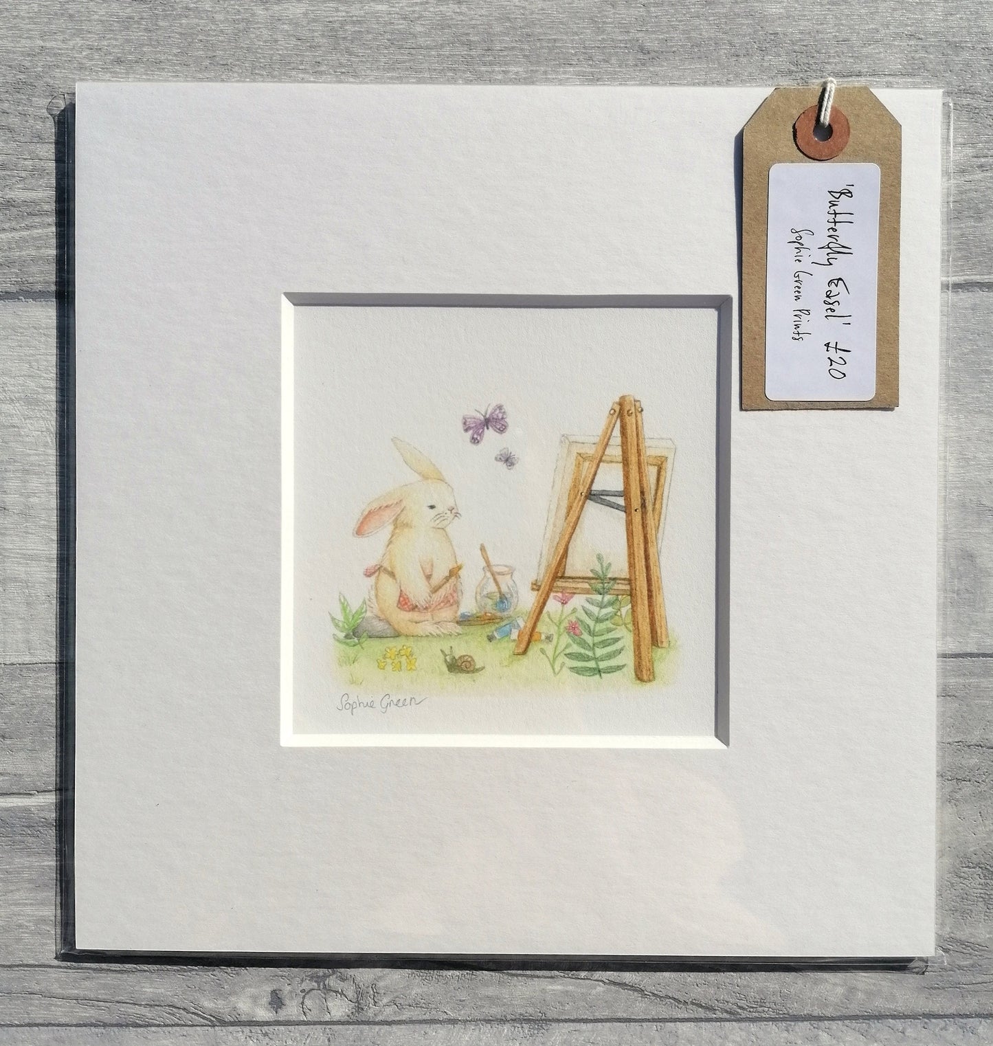 Butterfly Easel - Mounted Print