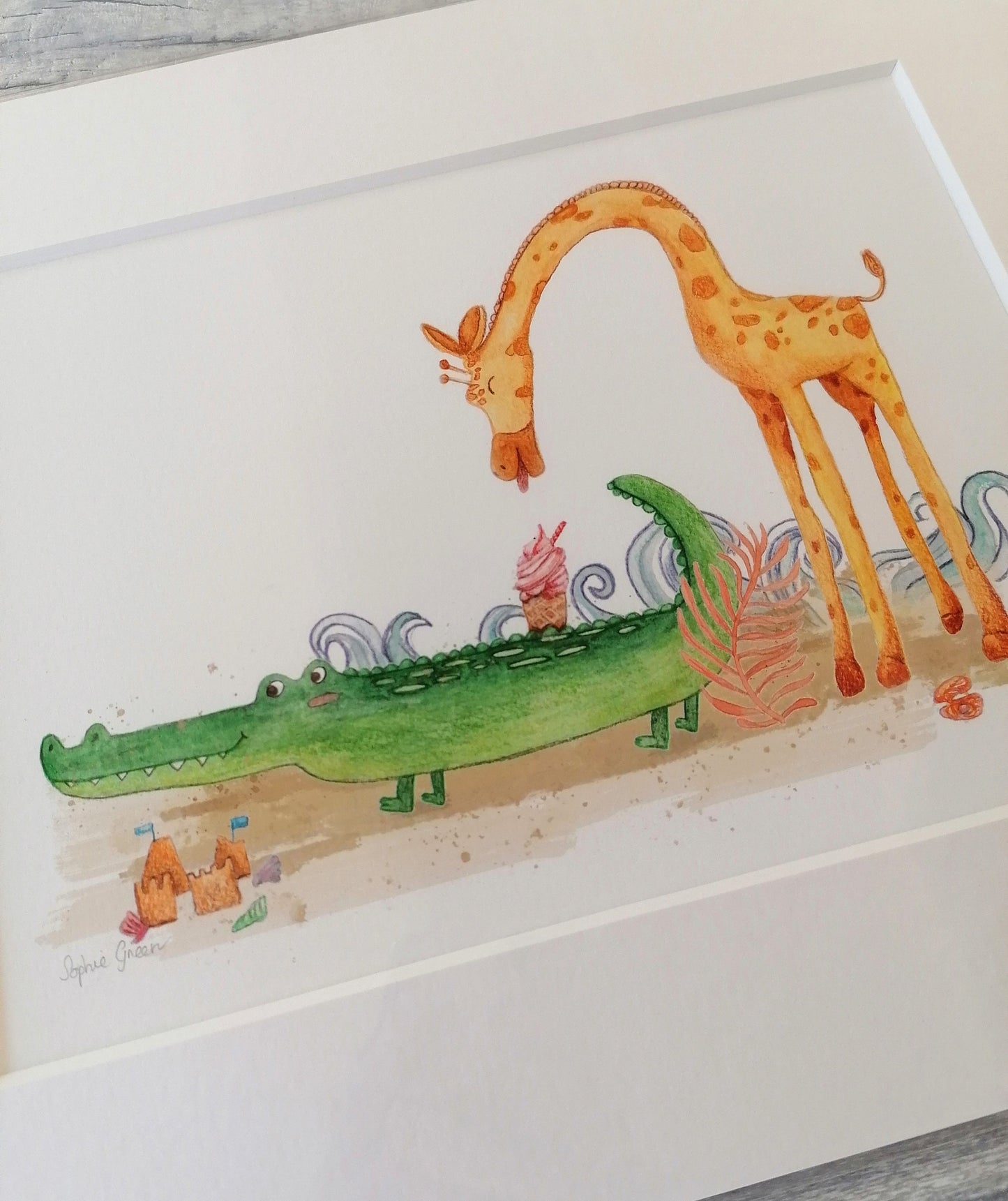 Croc-ice - Mounted Print