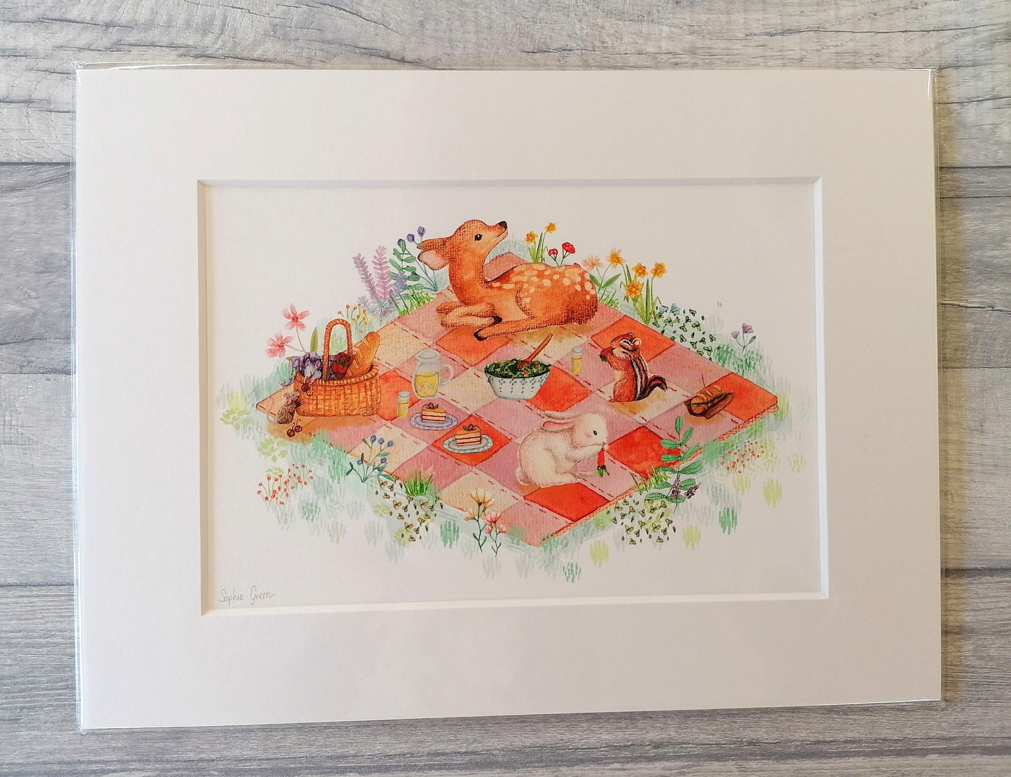 Woodland Picnic - Mounted Print