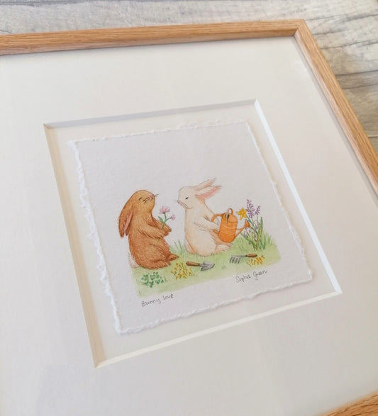 Bunny Love - Original Watercolour Artwork