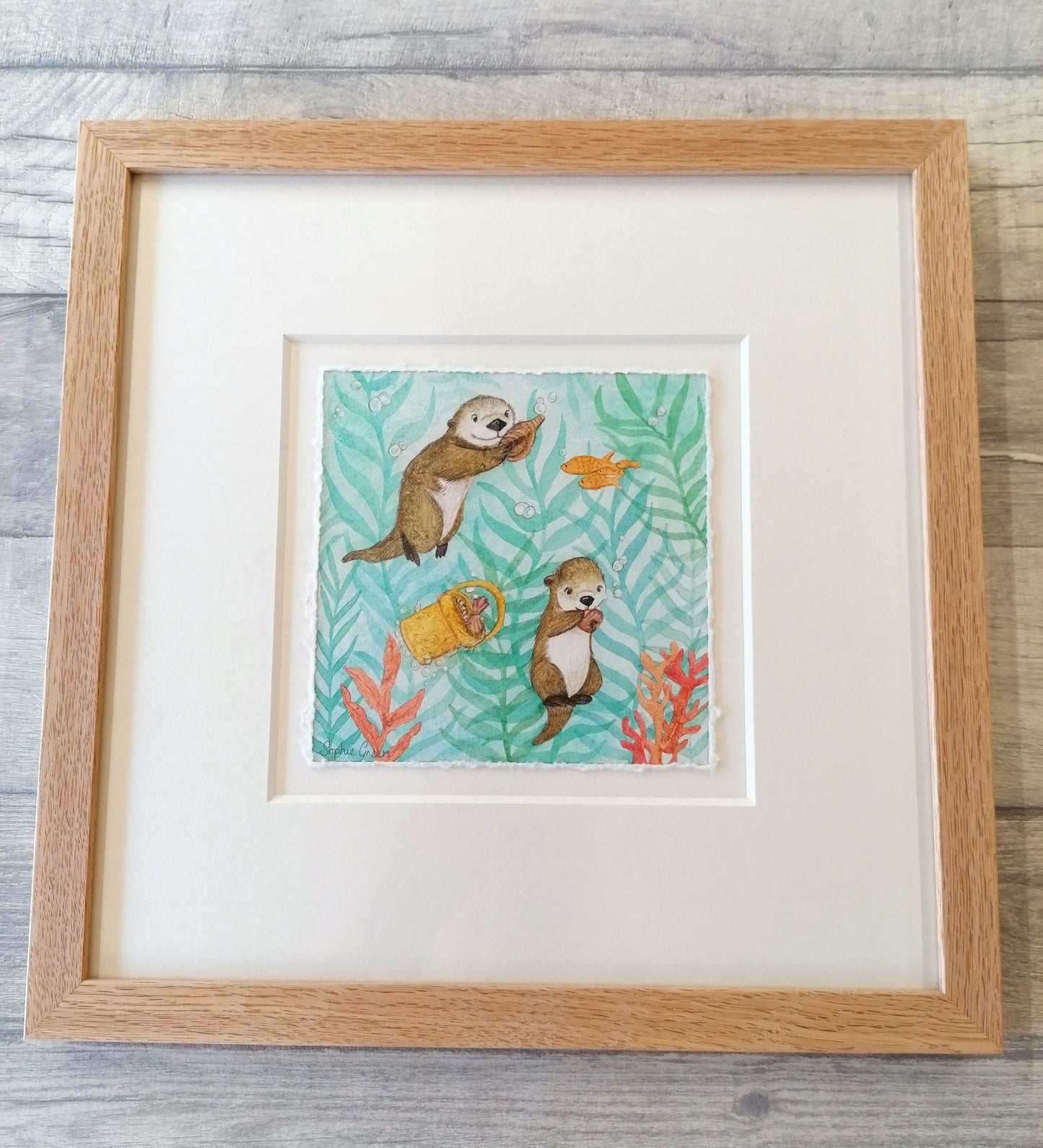 Shell Fishing - Original Watercolour Artwork
