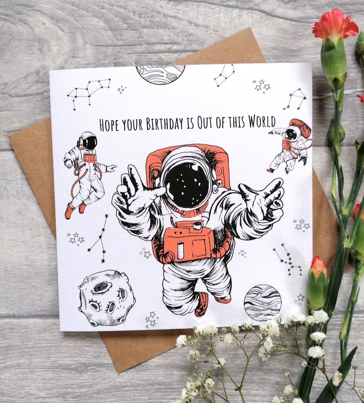 Spaceman - Greeting Card