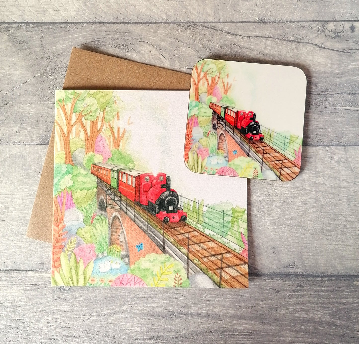 Talyllyn Railway - Card and Coaster set