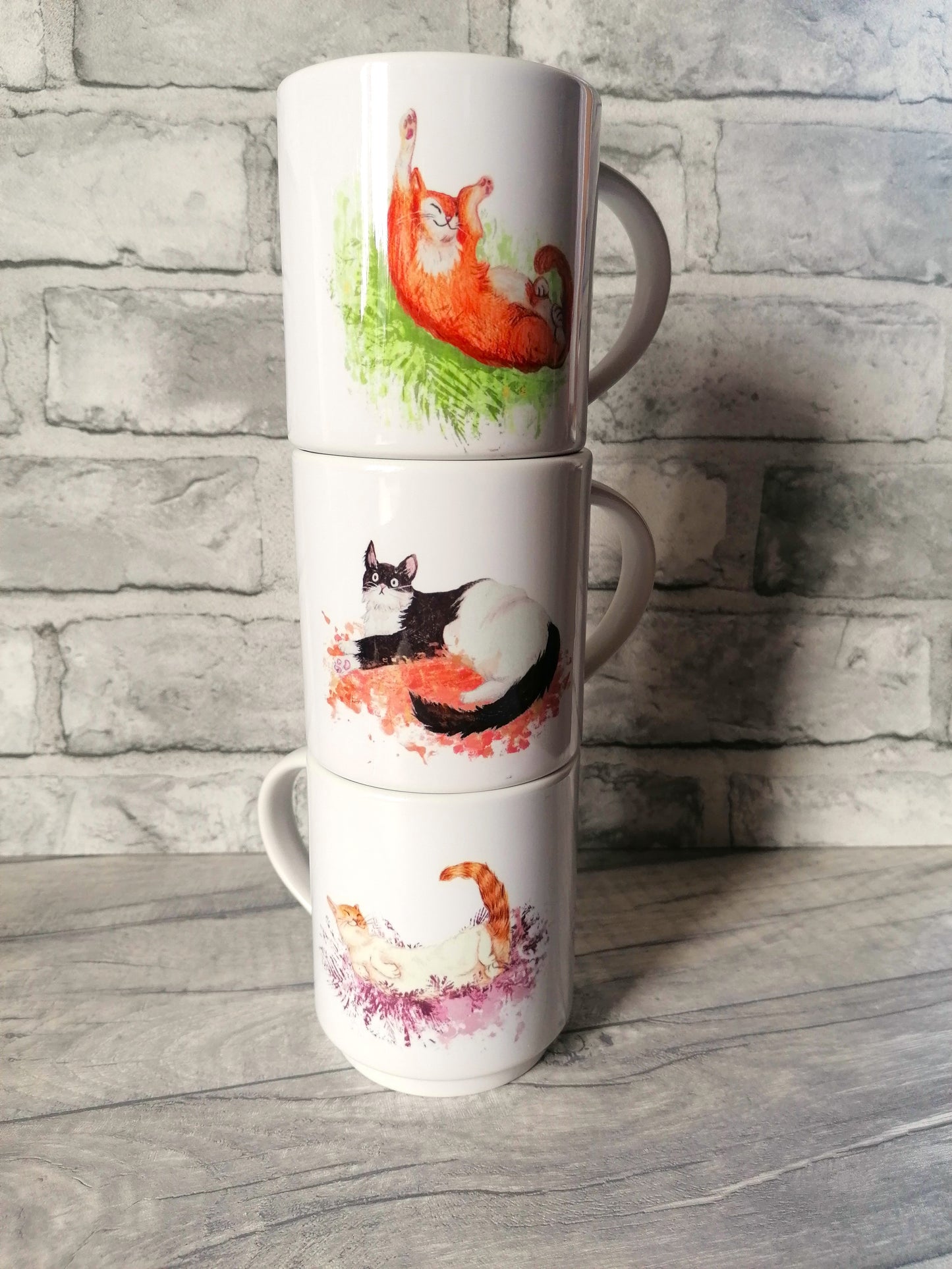 Cats - Nesting Mug Tower