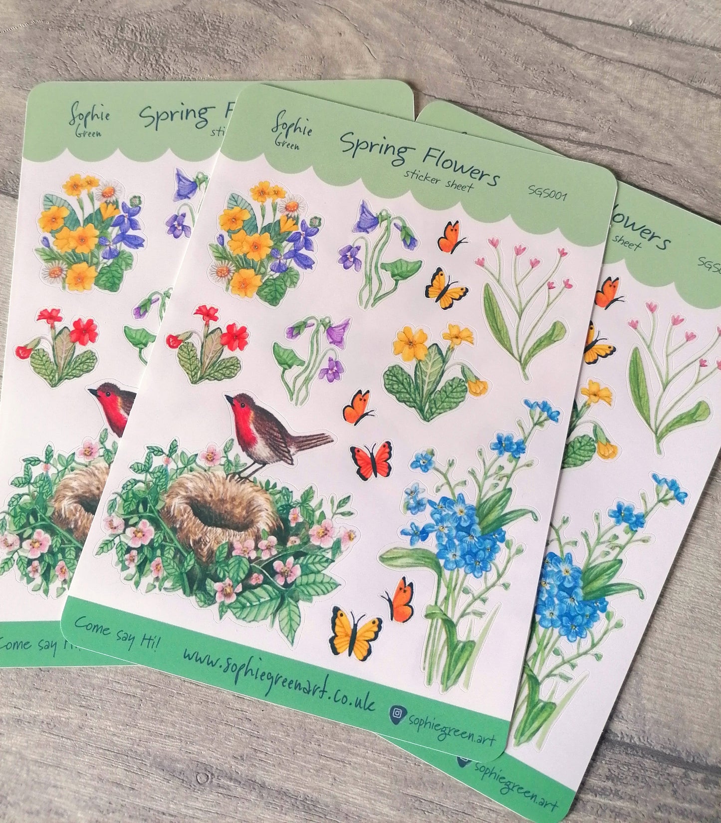 Spring Flowers - Sticker Sheet