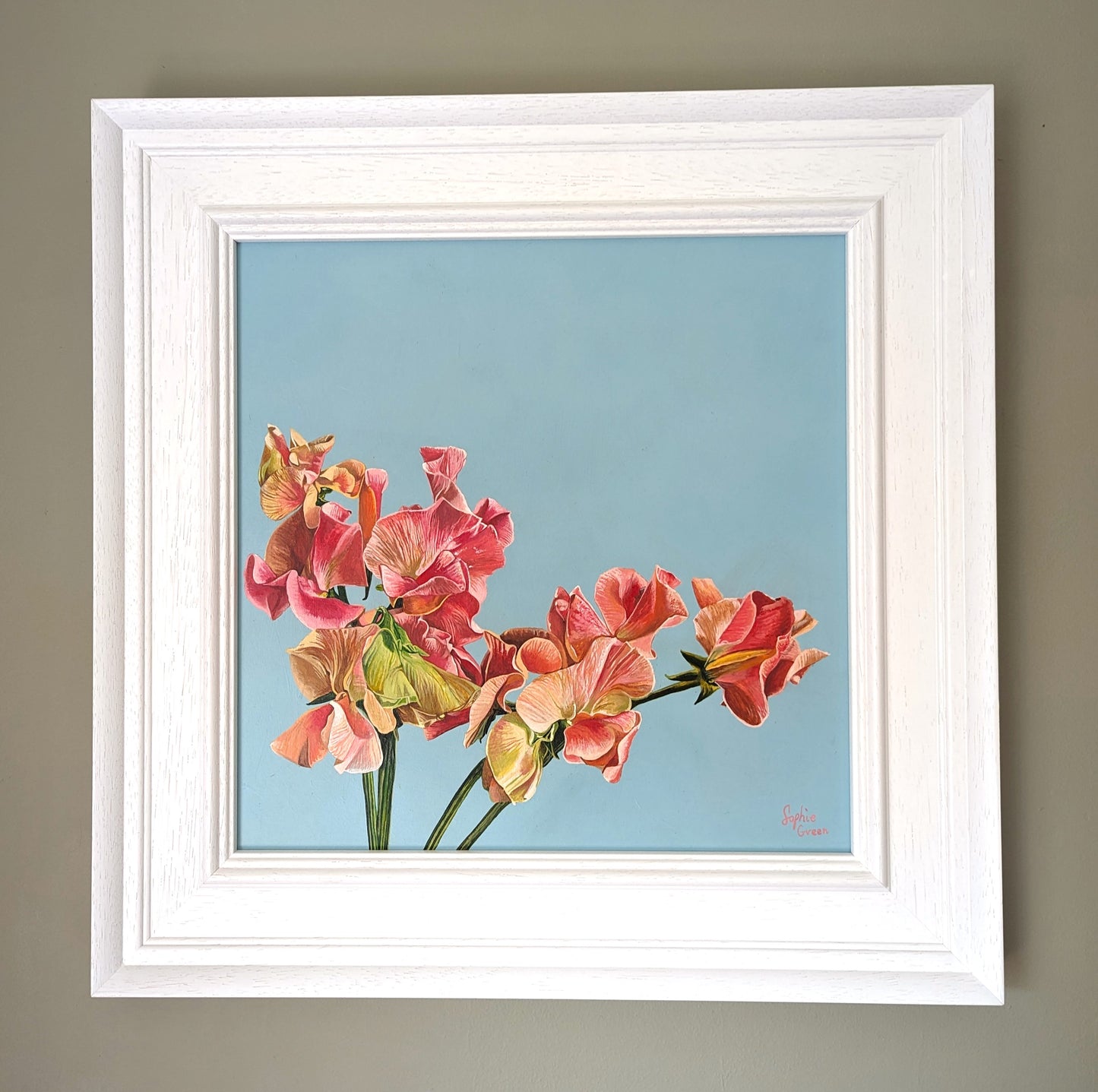 Appreciation - Sweet Peas - Original Acrylic Artwork