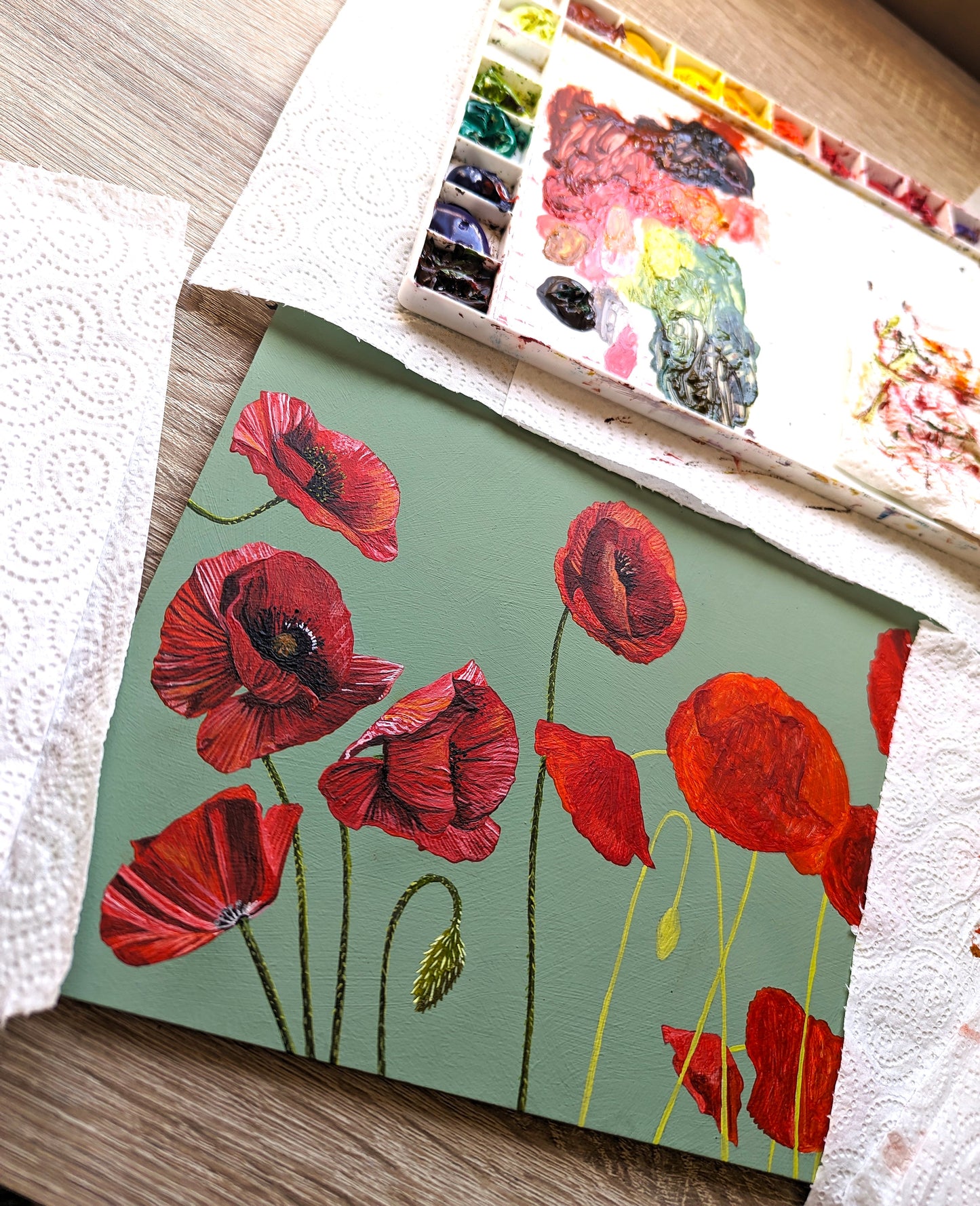 Peace - Poppies - Original Acrylic Painting