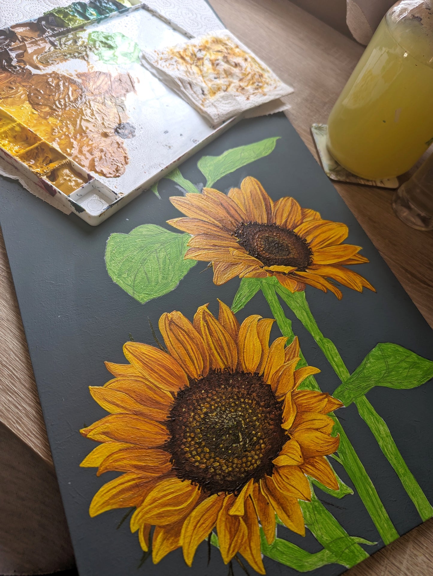 Happiness - Sunflowers - Original Acrylic Painting