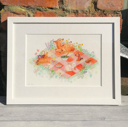 Woodland Picnic - Mounted Print