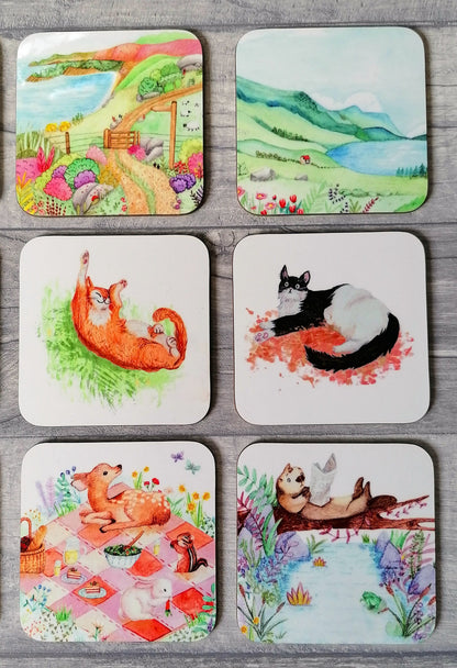 Individual Hardboard Coaster - 12 Designs