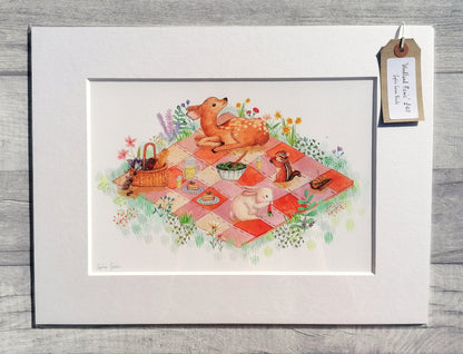 Woodland Picnic - Mounted Print