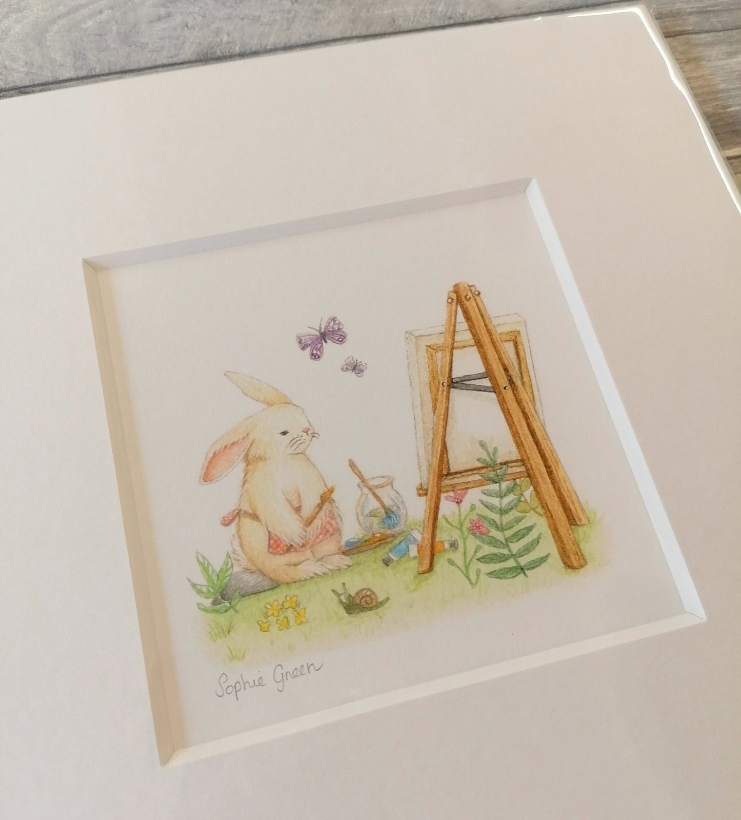 Butterfly Easel - Mounted Print