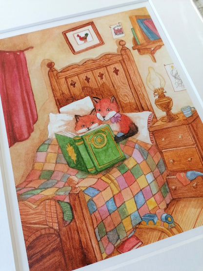 Foxy Stories - Mounted Print