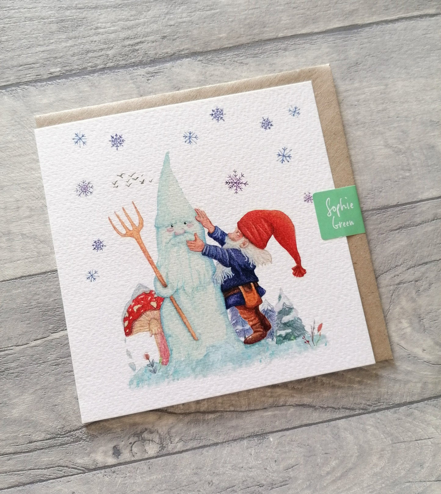 Snow Gnome - Greeting Card